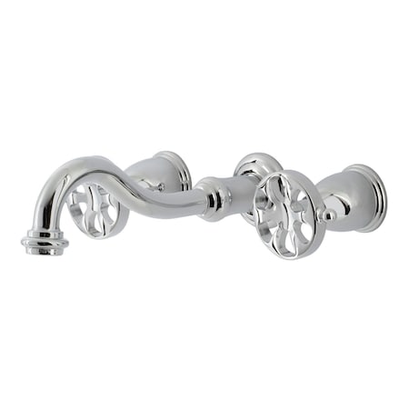 Kingston Brass KS3121RX Two-Handle Wall Mount Bathroom Faucet, Polished Chrome KS3121RX